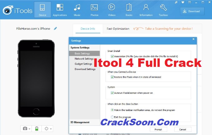 Itools 4.4.5.8 Activation License key With Crack Free Download