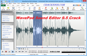 Crepa dell'editor audio WavePad