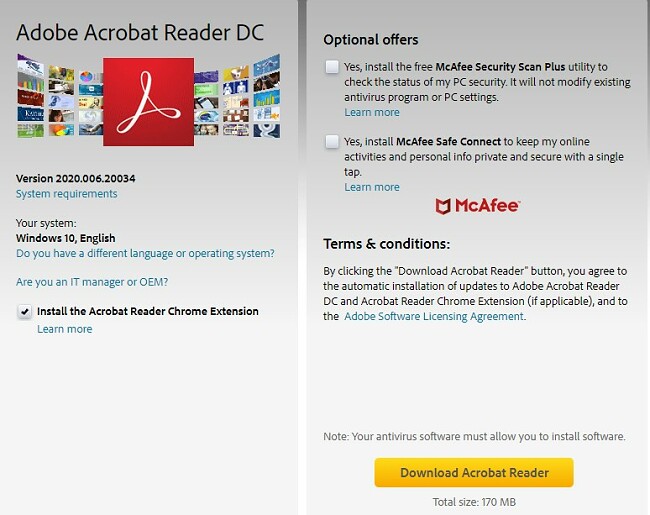 instal the new Adobe Acrobat Reader DC 2023.006.20380