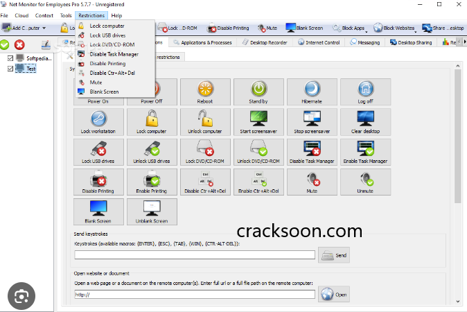 Monitor líquido para funcionário Pro Crack